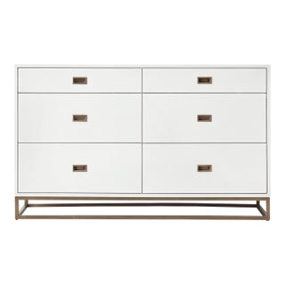 Rh Teen Dresser (White With Gold Trim) For Sale