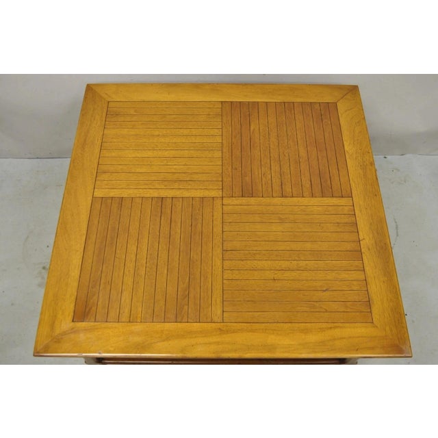 Mid-Century Modern Vintage Tomlinson Sophisticate Mid Century Modern Square Walnut Lamp Side Table For Sale - Image 3 of 11