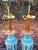 Late 20th Century Pair of Frederick Cooper Floral Lamps With Brass Bases For Sale In Atlanta - Image 6 of 9