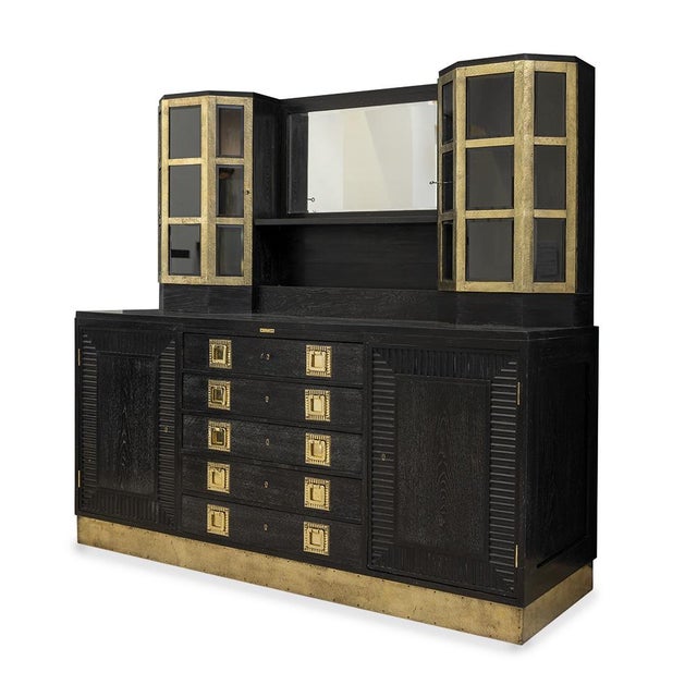 Black Large Buffet by Fritz Nagel / School of Josef Hoffmann, 1910s For Sale - Image 8 of 8