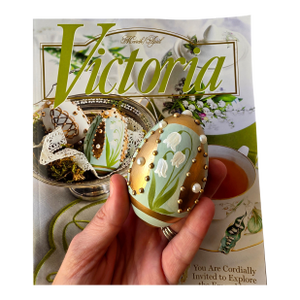 Victoria Magazine Hand-Painted Easter Egg Style A