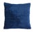 Custom-tailored reversible pillow in designer ultra-soft royal blue ribbed cotton blend fabric. Same fabric on the...