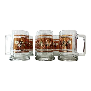 Set of 6 Culver Valencia Mid Century Modern Beer Steins