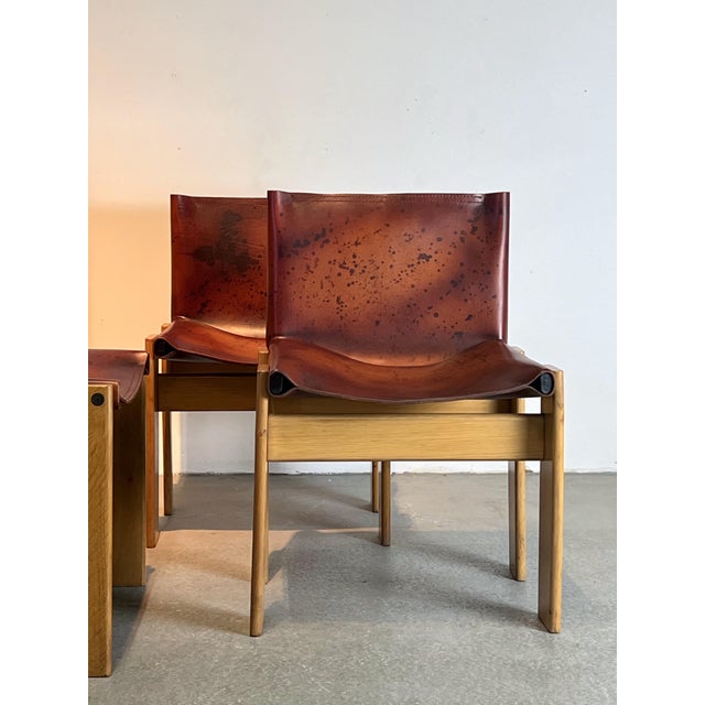 Monk Chairs by Afra & Tobia Scarpa for Molteni, 1970s, Set of 4 For Sale - Image 11 of 16