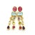 Bochic “Orient” Vintage Ruby, Blue Topaz & Multi-Gem Cascading Earrings in 18K Gold & Silver An exquisite expression of...
