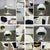 Mid-20th Century Mid Century Modern Burke Tulip Swivel No 116 Armchairs White Shell Black Cushions Set of 4 For Sale - Image 14 of 18