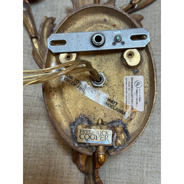 Late 20th Century Louis XV Rococo Style Gilt Bronze Wall Sconces, Pair For Sale - Image 11 of 11