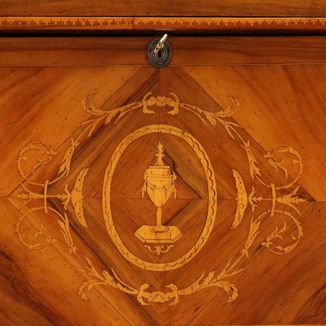 Brown Vintage Empire Secretaire in Walnut For Sale - Image 8 of 14
