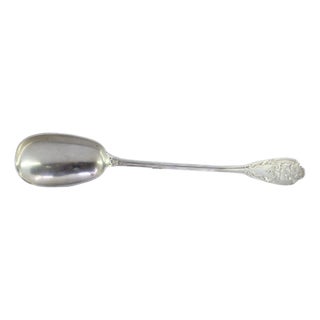 Silver Rice and Serving Spoon with Branches Strips Handle For Sale