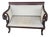 Antique Empire Mahogany Scroll Arm Horsehair Upholstered Settee, Circa 1840–1860 For Sale