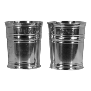 Pair of 1980s John Somers 'Copo De Whisky' Pewter Cups