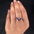 Not Yet Made - Made To Order Flanked Diamonds & 1.46ct Blue Sapphire Chevron 'V' Ring Size 7 For Sale - Image 5 of 14