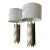 Vintage Modern Metal Brutalist Table Lamps in the Style of Paul Mayen For Sale