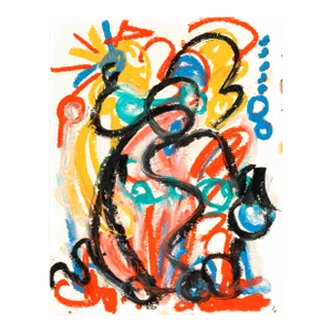 Harrison Gilman "Dancing Woman" Contemporary Abstract Drawing, Matted