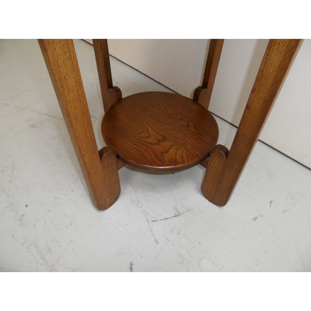 Art Deco Oak Round Coffee Table, 1930s For Sale - Image 4 of 10