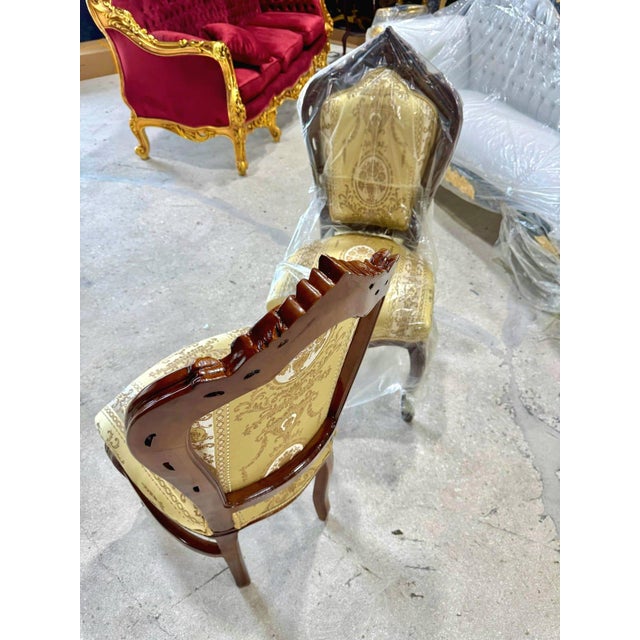 Rococo Copper Accent Chair With Gold Leaf Details - Set of 2 Chairs For Sale In Miami - Image 6 of 6