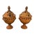Pair of Vintage Italian Terracotta Citrus House / Greenhouse Warming Lanterns With Finials & Lion Mascarons For Sale In West Palm - Image 6 of 12