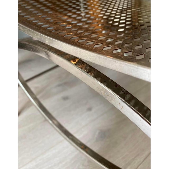 Metal 1960’s Hollywood Regency Style Vanity Bench or Stool For Sale - Image 7 of 8