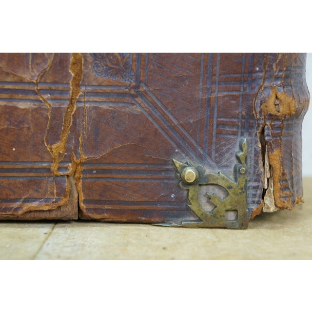 Rare Antique 18th Century Dutch Leatherbound Family Bible Old & New Testament For Sale - Image 9 of 14