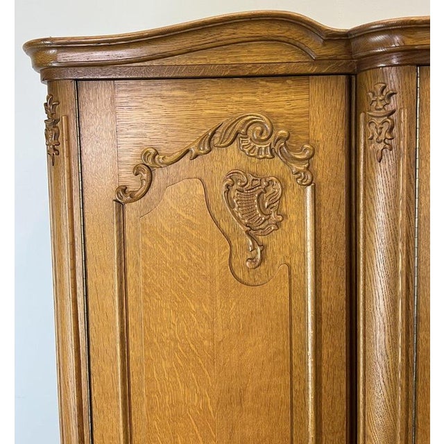 Vintage French Louis XVI Style Wardrobe For Sale - Image 3 of 14