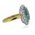 Platinum & 18k Ring with GIA certified 4.96 carat bluish green tourmaline and 18 round brilliant diamonds weighing...