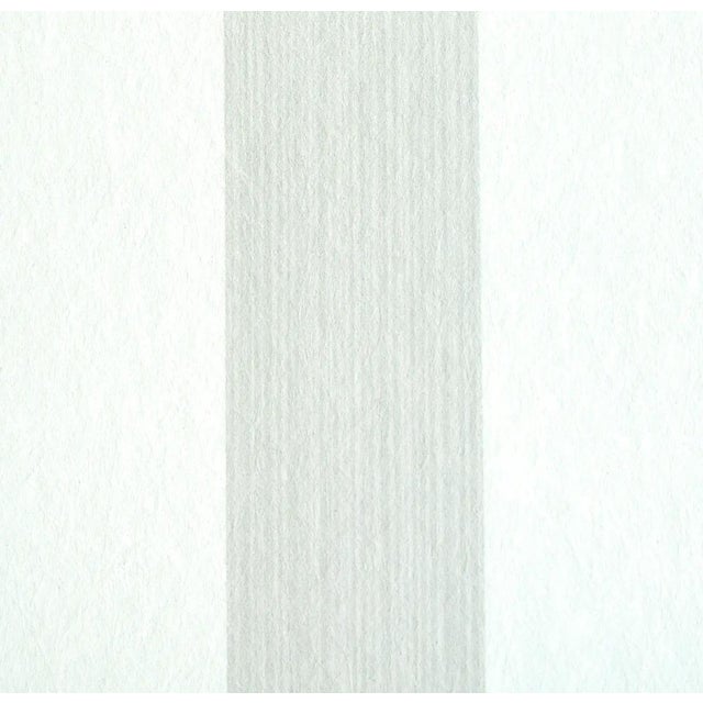 Transitional Sample - Schumacher Edwin Stripe Medium Wallpaper in Birch For Sale - Image 3 of 4
