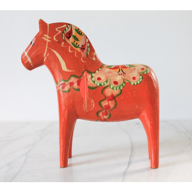 Mid 20th Century Vintage Traditional Swedish Dala Horse Figure For Sale - Image 5 of 12