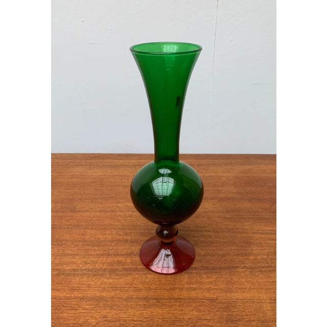 Vintage Italian Ornamental Glass Vase For Sale - Image 6 of 18