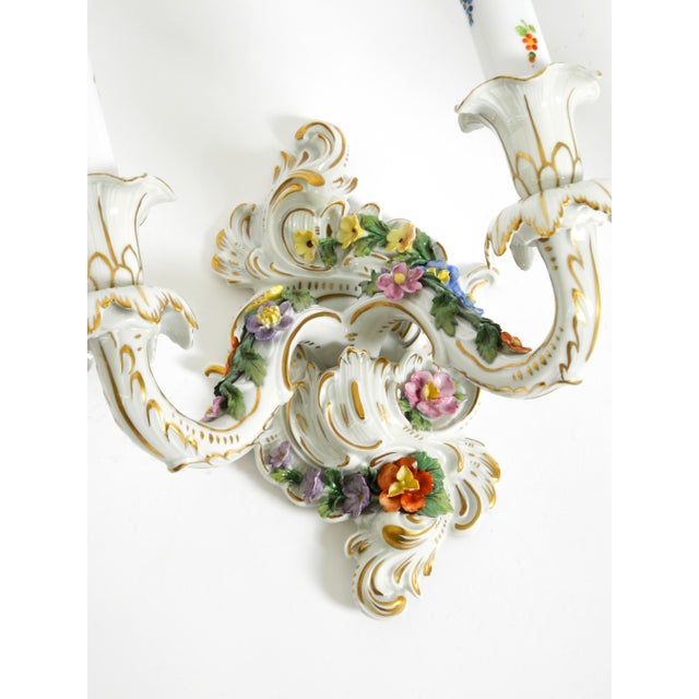 Silver Mid-Century Modern Porcelain Wall Lamps, 1950s, Set of 2 For Sale - Image 8 of 18