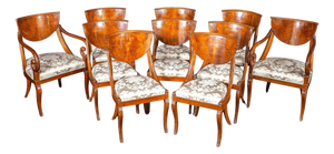 Antique Italian Dining Room Chairs, 1790, Set of 8