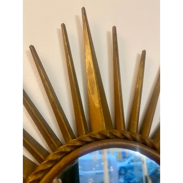 1950s Sunburst Mirror by Chaty Vallauris, France, 1950s For Sale - Image 5 of 6