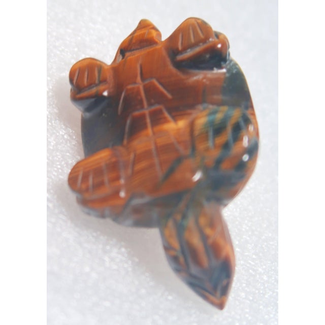 Vintage Hand-Carved Tigers Eye Miniature Turtle - Symbol of Tranquility and Steadfastness; Said to Teach You to Take Your Time and Enjoy Life For Sale - Image 9 of 18