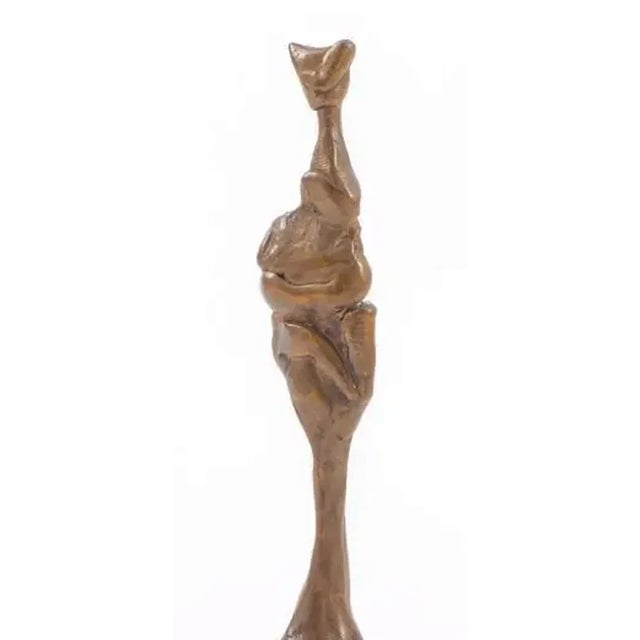 1950s Louis Mendez "Figure II" Modern Gilt Bronze Sculpture For Sale - Image 4 of 5