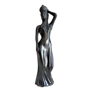 Vintage Dona Rosa of Oaxaca Barro Negro Signed Statue For Sale