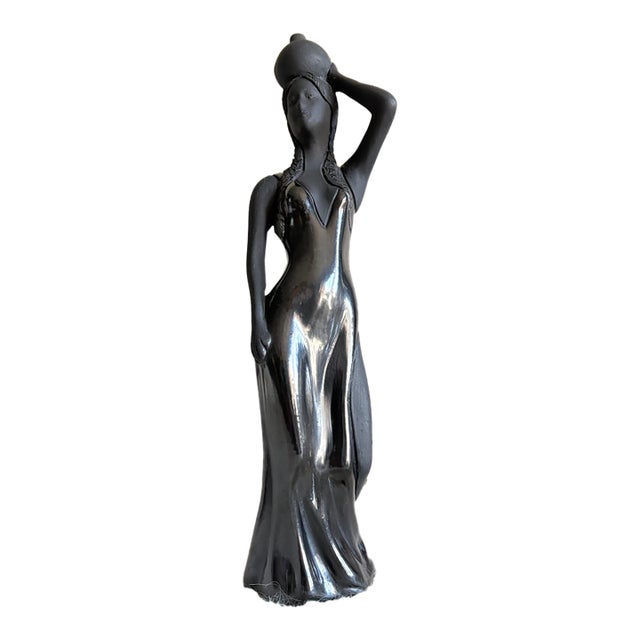 Vintage Dona Rosa of Oaxaca Barro Negro Signed Statue For Sale