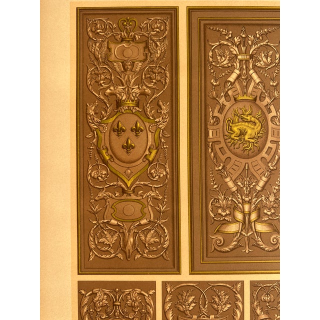 Illustration Antique Racinet Renaissance Ornament Chromolithograph, C. 1875 For Sale - Image 3 of 7