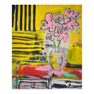 Petals and Stripes, Contemporary Still Life Painting by Matt Higgins For Sale