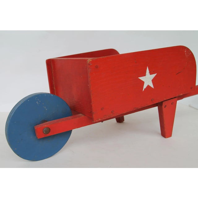1940s Circa 1940s Handmade Patriotic Child's Wheelbarrow For Sale - Image 5 of 8