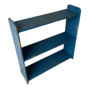 20Thc Original Blue Painted Book Shelf