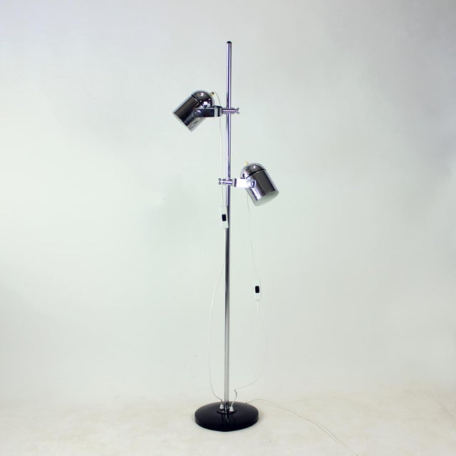 Striking vintage floor lamp by Combi Lux, produced in Czechoslovakia during the 1970s. Designer Stanislav Indra, the lamp...