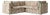 Sophie Conran Coco 3x3 Sectional Sofa - Andrew Martin Wildwood Ivory with Contrast Welt Knife Edge Cushion For Sale