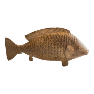 Vintage African Fish Sculpture For Sale