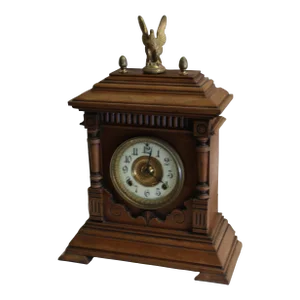 Antique 1900s Wood Clock, Ansonia