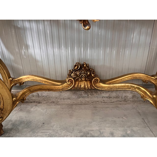 Glass Console Table with Baroque Mirror, 1890s, Set of 2 For Sale - Image 7 of 17