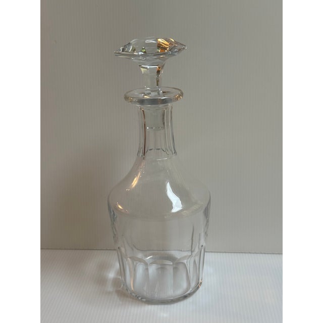 1970s 1970s Signed Baccarat France Clear Crystal Bretagne Pattern Decanter With Stopper For Sale - Image 5 of 17