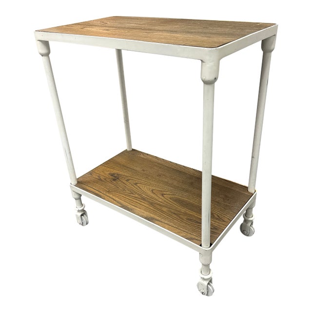 Luay Al-Rawi for Restoration Hardware Dutch Industrial Cart, Distressed White For Sale