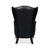 Black High Back Leather Wing Chair For Sale In Raleigh - Image 6 of 10