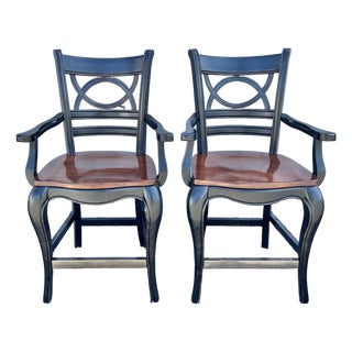 Hooker Furniture Preston Ridge Counter Stools - A Pair For Sale