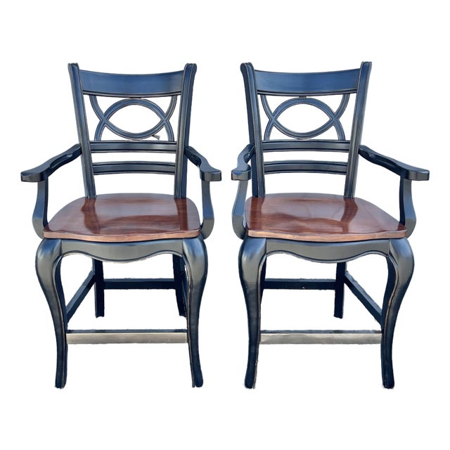 Hooker Furniture Preston Ridge Counter Stools - A Pair For Sale