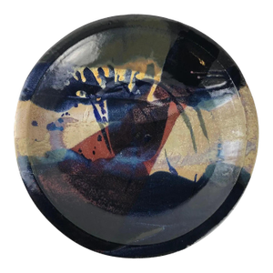 Exceptional Large Raku Glazed Studio Ceramic Bowl Japan Inspired Design